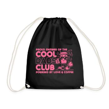 Club des papas cool - Cadeau de fête des pères papa papa - Sac de sport léger - noir - Devant