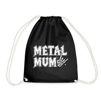 Metal Mom Gift Mom Heavy Metal Rock - Turnbeutel - Schwarz - Vorne