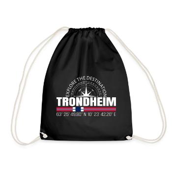 Trondheim - Drawstring Bag - black - Front