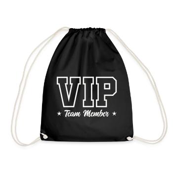 VIP Teammitglied Stil – Großes Display - Turnbeutel - Schwarz - Vorne