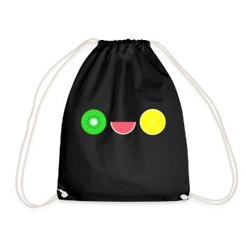 DIGITAL FRUITS - Hipster KIWI LEMON MELON - Drawstring Bag - black - Front