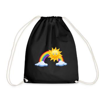 Arc-en-ciel - Sac de sport léger - noir - Devant