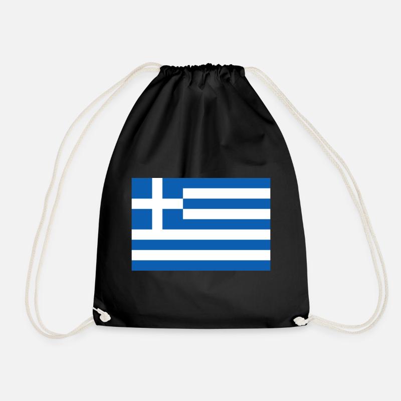 Greece - Drawstring Bag - black