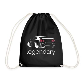 gtr racing legends classic cars cars - Drawstring Bag - black - Front
