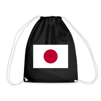 Japan Japanese flag flag - Drawstring Bag - black - Front