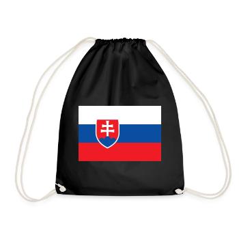 Slovakia Slovakian flag flag - Drawstring Bag - black - Front