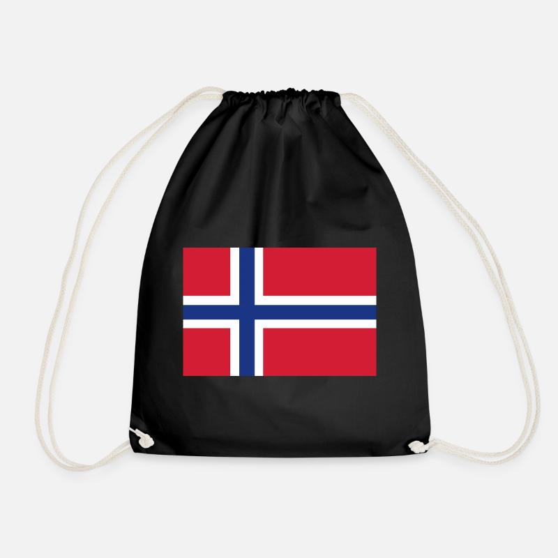 Norwegen Flagge - Turnbeutel - Schwarz