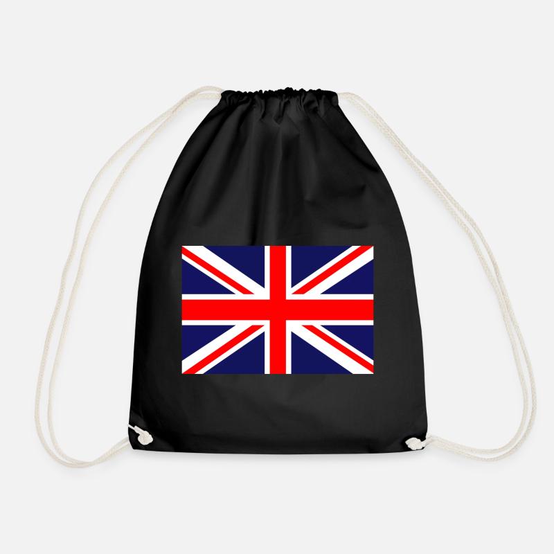 Great Britain British flag flag - Drawstring Bag - black