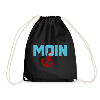 Moin ancre Ahoi Mer du Nord Mer Baltique plage vacances côte - Sac de sport léger - noir - Devant