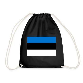 Drapeau Estonie drapeau Estonien - Sac de sport léger - noir - Devant