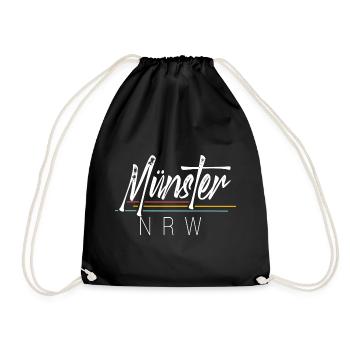 Münster Nrw - Turnbeutel - Schwarz - Vorne