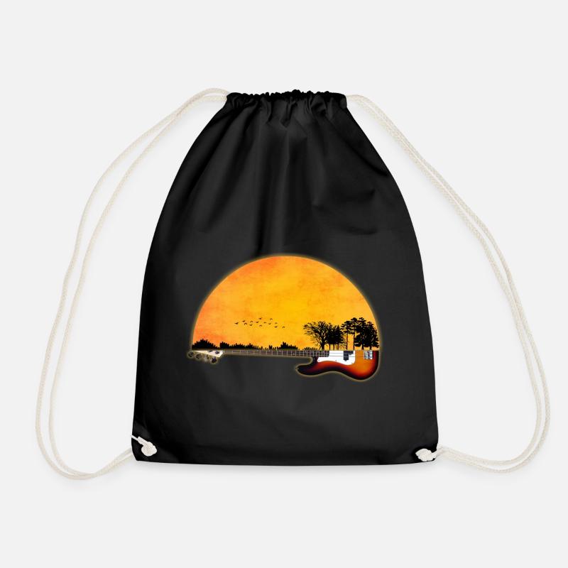 nature guitar - Drawstring Bag - black