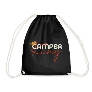 Camper King - Camping Family King Crown - Drawstring Bag - black - Front