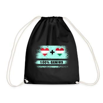 Austria and Hungary 100% Awesome / Gift - Drawstring Bag - black - Front