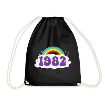 1982 Rainbow - Turnbeutel - Schwarz - Vorne