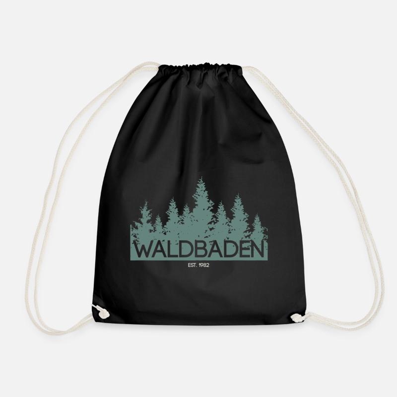 Waldbaden - Turnbeutel - Schwarz