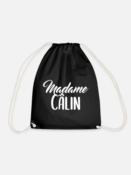 Madame Câlin blanc - Drawstring Bag - black