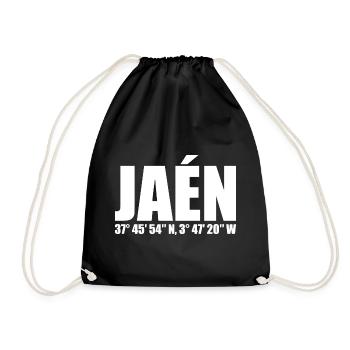 Jaén Coordinates - Drawstring Bag - black - Front