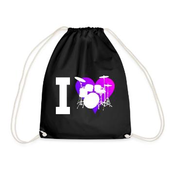 Percussionniste Batteur Femmes Tambours Hommes - Sac de sport léger - noir - Devant