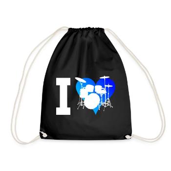 Percussionist Drum Kit Drummer - Drawstring Bag - black - Front
