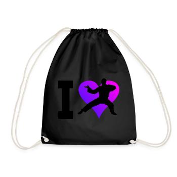 Arts Martiaux Femmes Wushu Kung Fu Kungfu Hommes - Sac de sport léger - noir - Devant