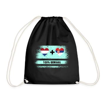 Serbie et Pays-Bas 100% Genius flag - Sac de sport léger - noir - Devant