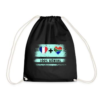 France et Afrique du Sud 100% génial - Sac de sport léger - noir - Devant
