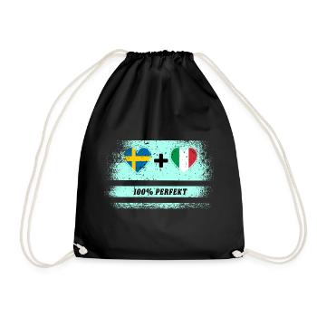 Italie et Suède 100% Parfait / Cadeau - Sac de sport léger - noir - Devant