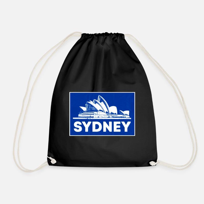 Sydney Opera Blau Silhouette - Turnbeutel - Schwarz