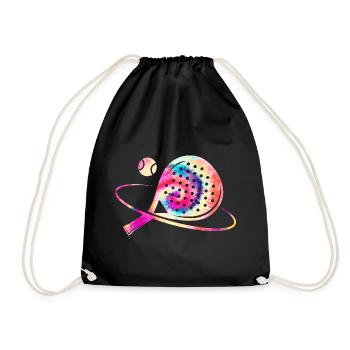 Padel Tennis Colorful - Drawstring Bag - black - Front