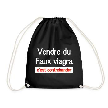 Humour Viagra Fausse Vente T-shirt - Sac de sport léger - noir - Devant