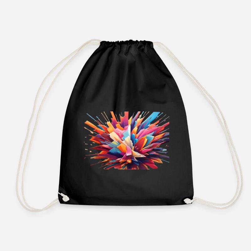 Une explosion de couleurs - Sac de sport léger - noir