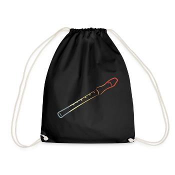 Croquis de flûte vintage - Sac de sport léger - noir - Devant