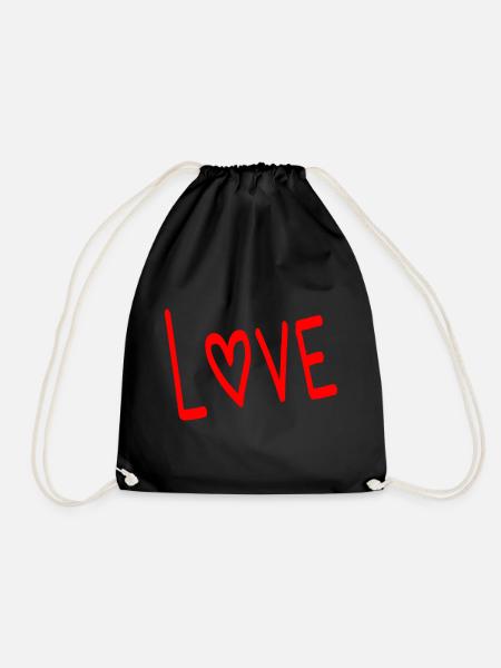 LIEBE. PAAR. ICH HABE GERADE GEHEIRATET. Junggesellinnenabschied. VALENTINSTAG. - Turnbeutel - Schwarz