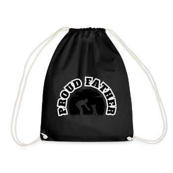 Fier Père Enfant Garçon Noir - Sac de sport léger - noir - Devant