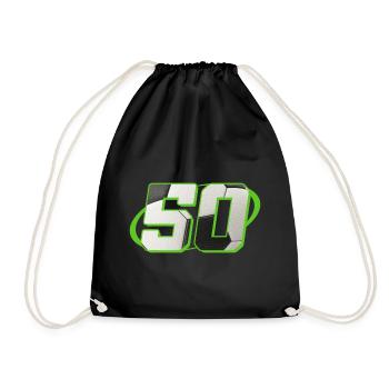50 Birthday Football 50 Years Soccer Player - Drawstring Bag - black - Front