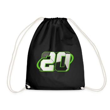 20 Birthday Soccer 20 Years Soccer Player - Drawstring Bag - black - Front