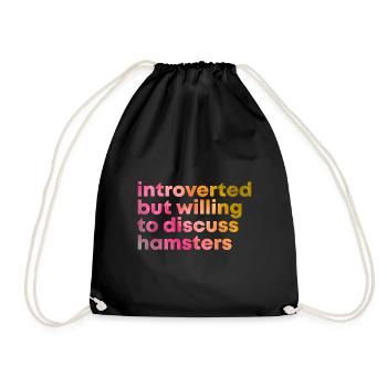 Hamster - Drawstring Bag - black - Front