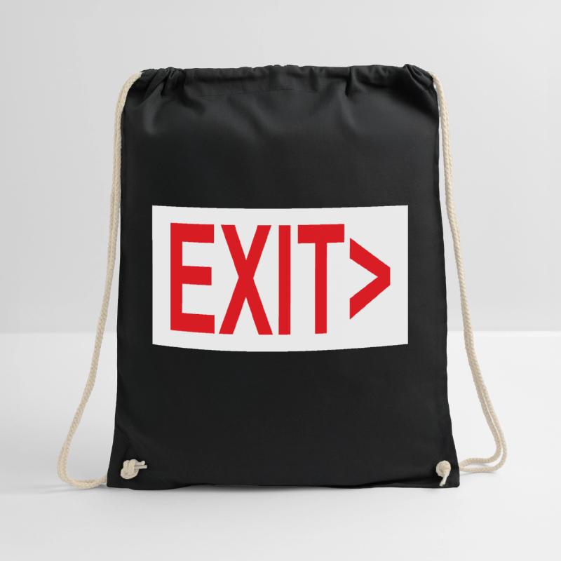 Exit / Exit / Emergency Exit Drawstring Bag