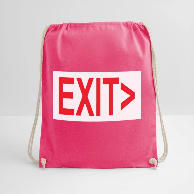 Exit / Exit / Emergency Exit Drawstring Bag