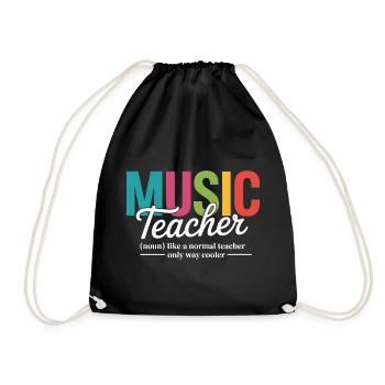 Illustration vibrante de professeur de musique - Sac de sport léger - noir - Devant