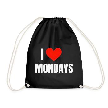 I ❤️ Mondays  - Drawstring Bag - black - Front