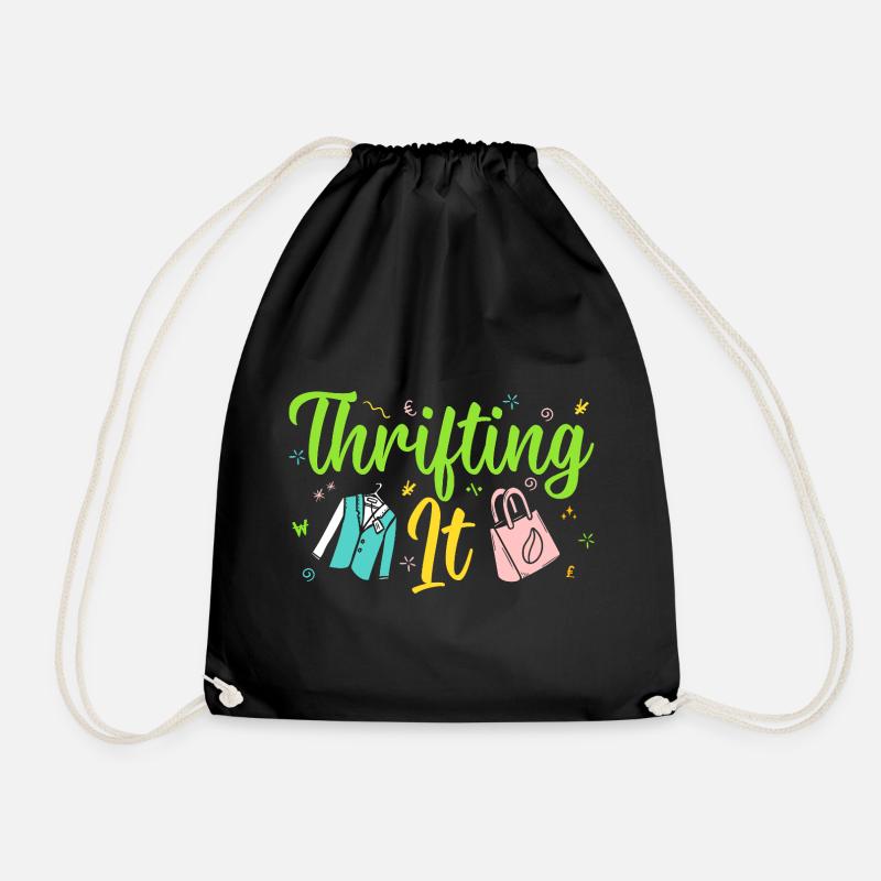 Thrift Shopper Thrifting It Thrift Store - Turnbeutel - Schwarz