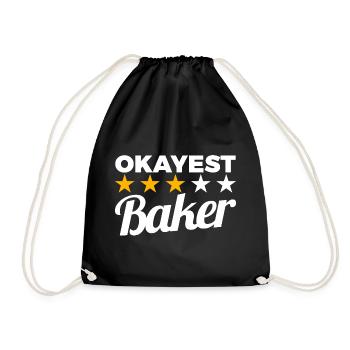 Okayest Baker - Drawstring Bag - black - Front