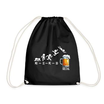 Friday Weekend Beer Lovers Beer Drinkers - Drawstring Bag - black - Front