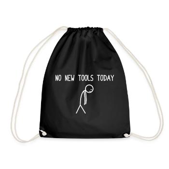 Pas d’outils neufs aujourd’hui. Passionné de voitures, gars mécanique automobile. - Sac de sport léger - noir - Devant