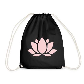 Fleur de lotus Fleur de lotus Fleur pastel Fleurs de nénuphar Fleurs - Sac de sport léger - noir - Devant