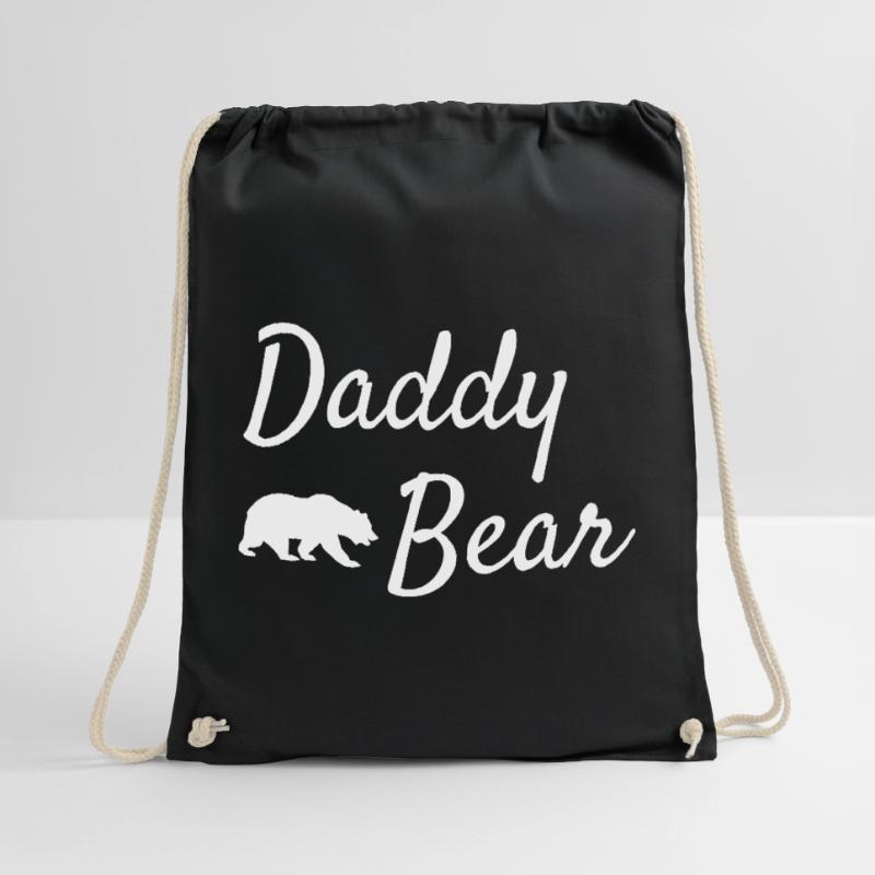 Daddy Bear Script Logo Drawstring Bag