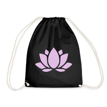 Lotus Flower Lotus Flower Violet Flower Flower Yoga - Drawstring Bag - black - Front