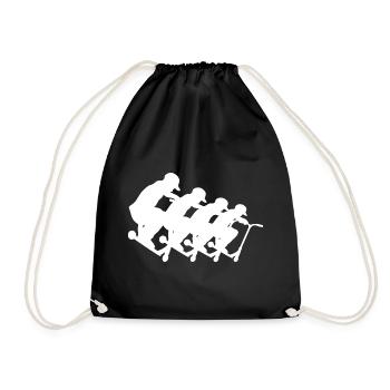 Racing Cyclists Pack Silhouette - Drawstring Bag - black - Front